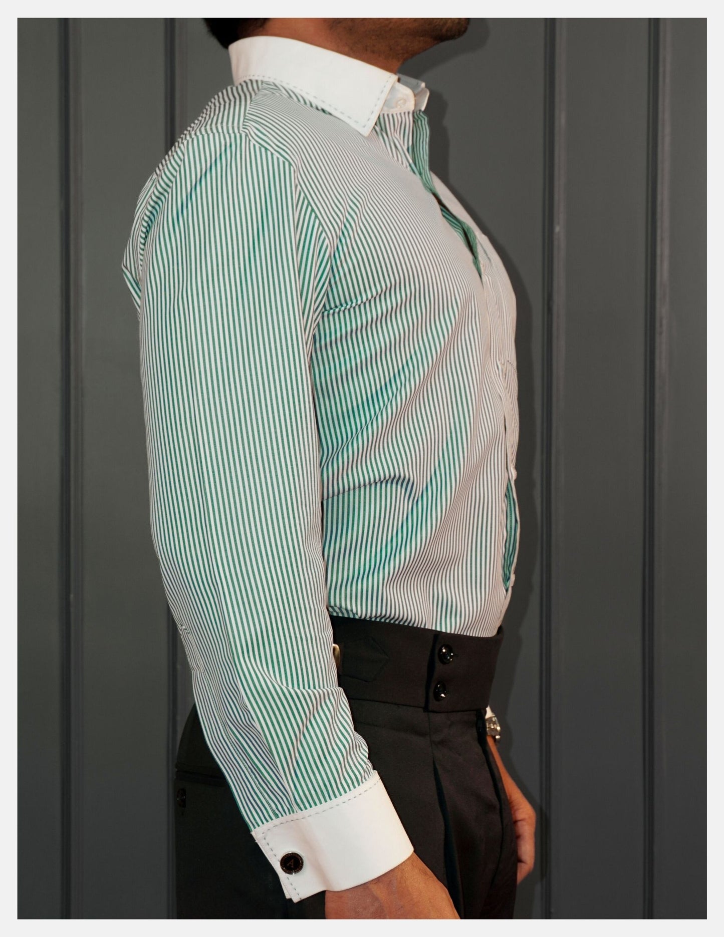 Non Iron Banker Stripes Formal Shirt