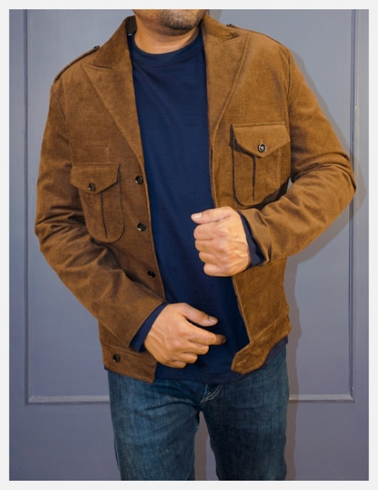 Corduroy Jacket with Lapels