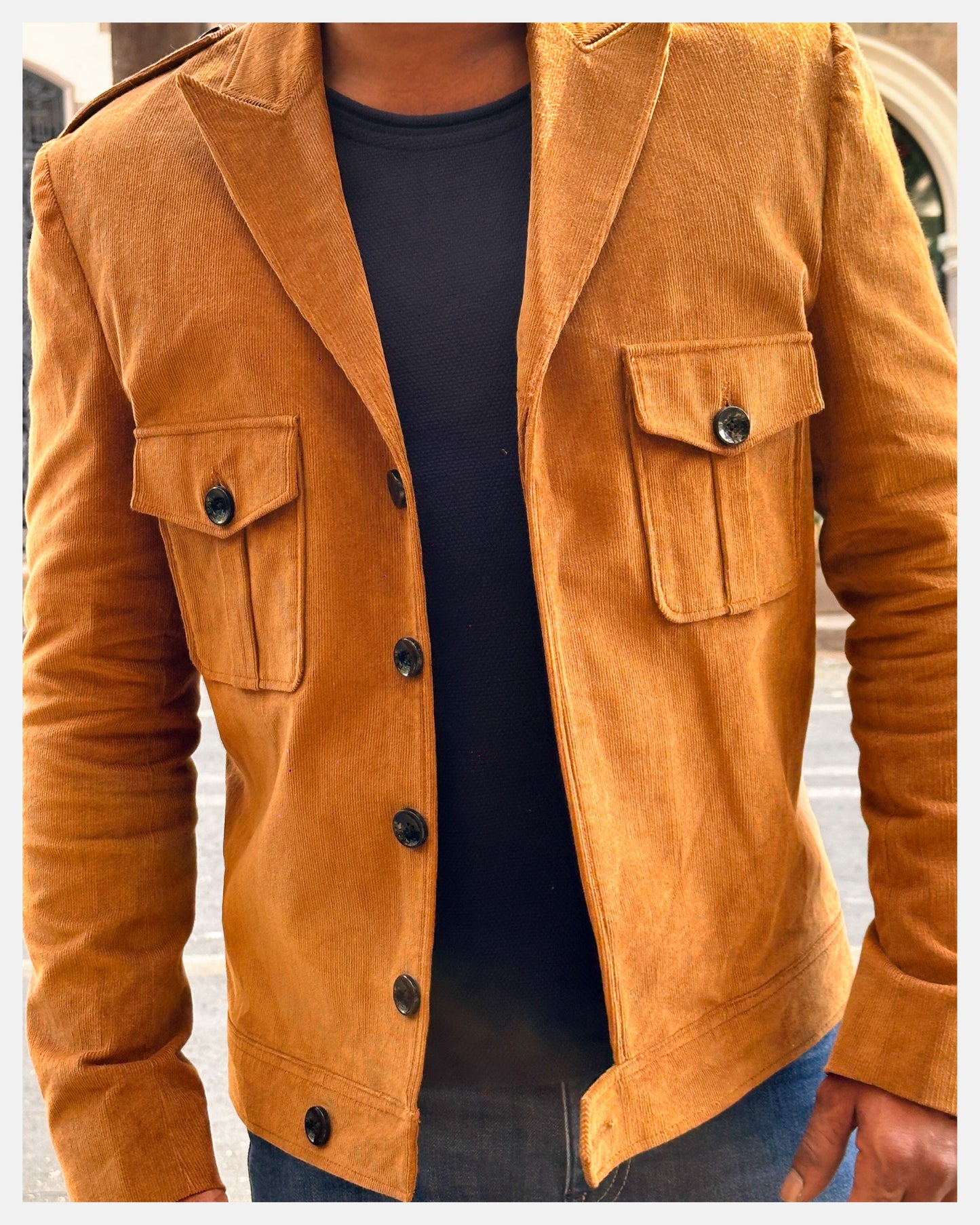 Corduroy Jacket with Lapels
