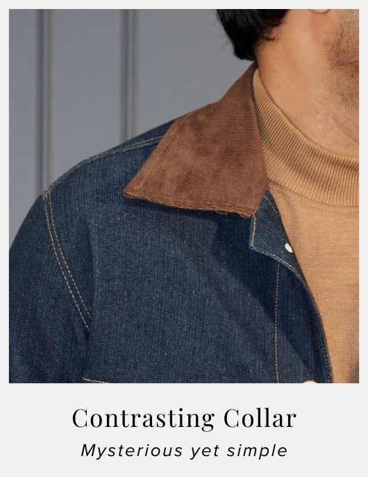 Classic Denim Jacket With Elbow Patch