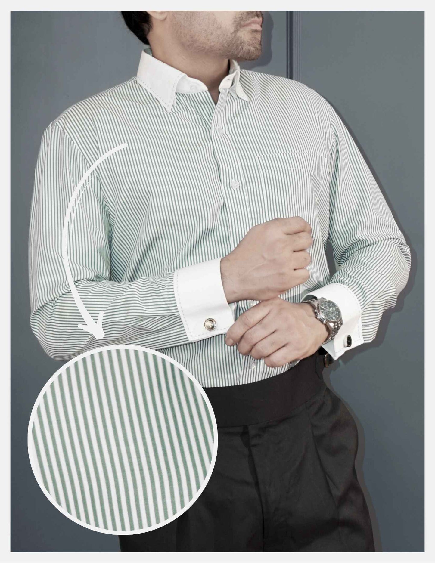 Non Iron Banker Stripes Formal Shirt