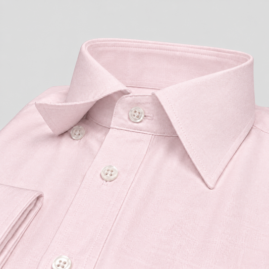 Light Pink Premium Luxury Cotton Oxford Formal Shirt for Men – French Cuffs