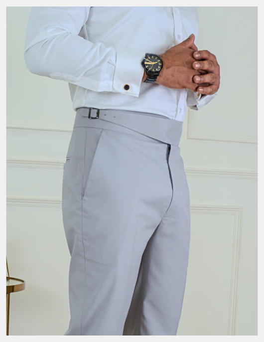 Italian Style Gurkha Trousers With Side Fastening