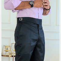 Italian Style Gurkha Trousers With Side Fastening