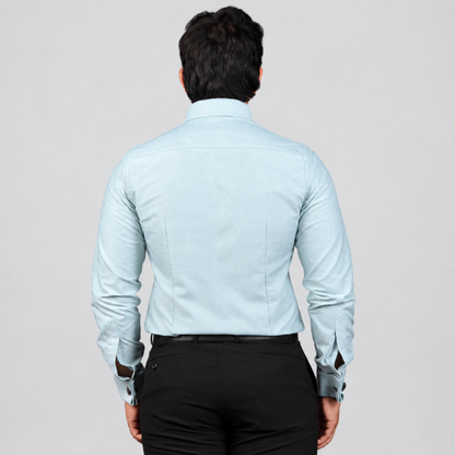 Pista Green Premium Luxury Cotton Oxford Formal Shirt for Men – French Cuffs