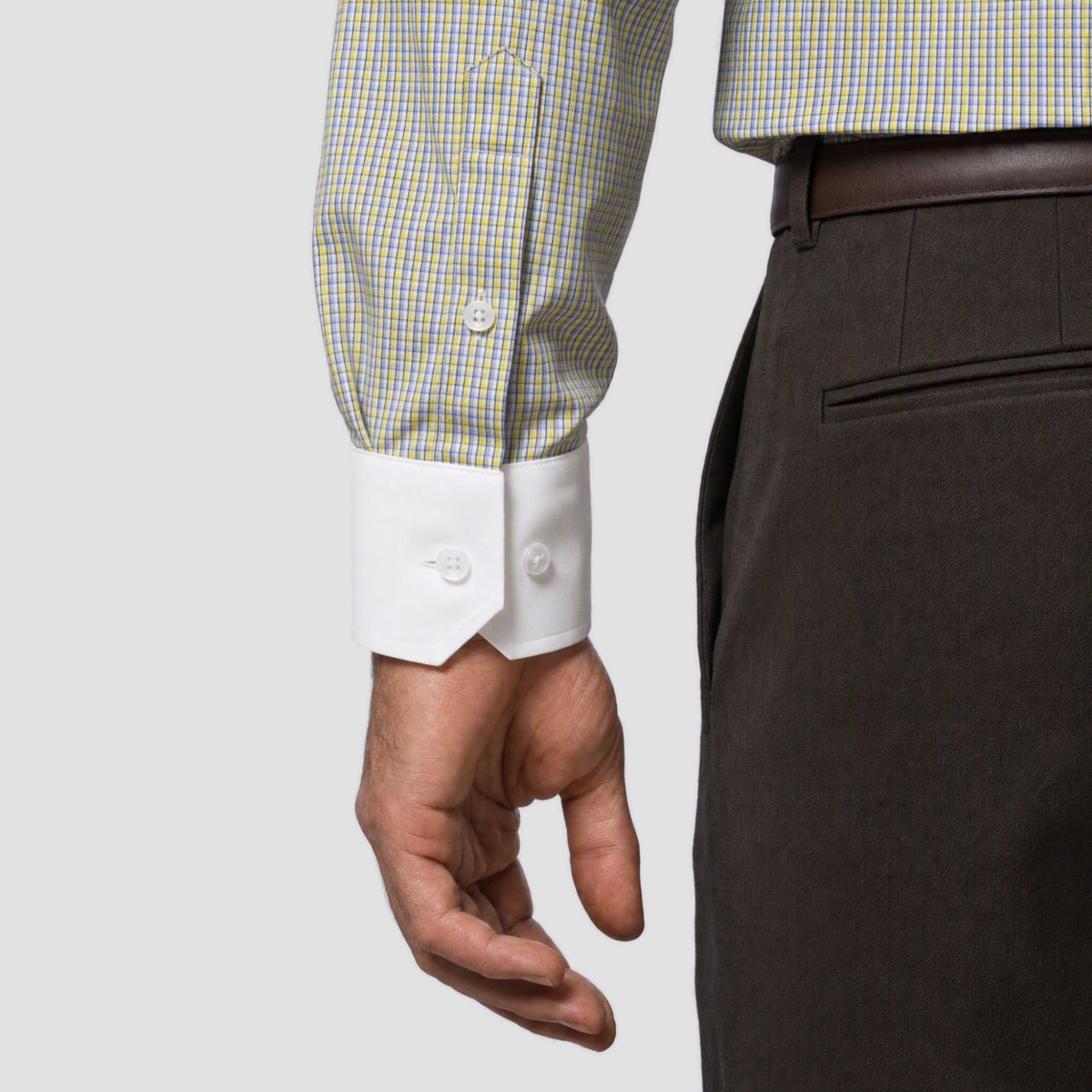 Yellow Check Banker Shirt