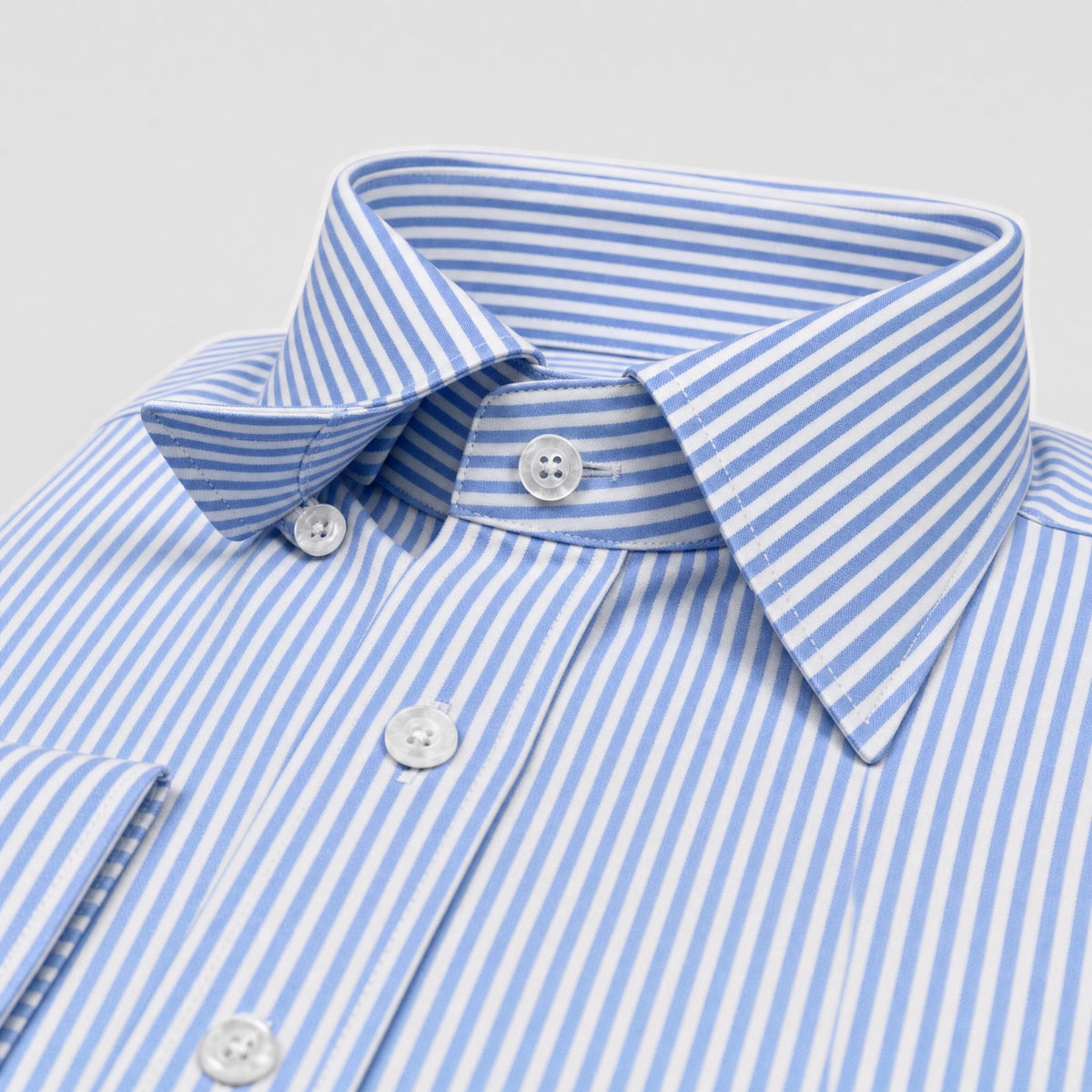 Light Blue Banker Stripe Shirt