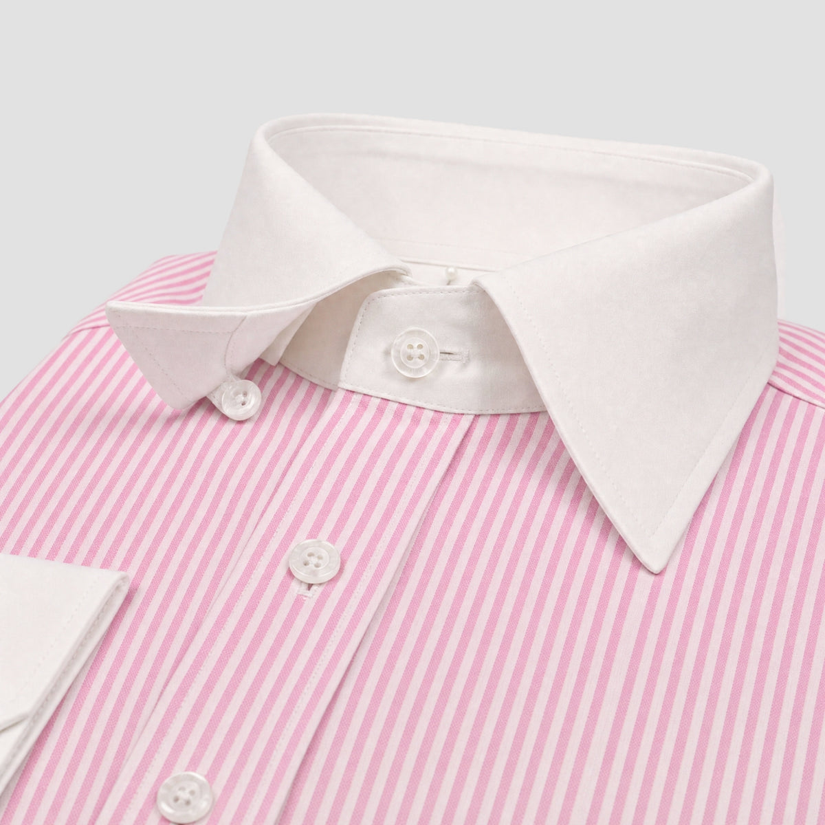 Pink Banker Stripe Shirt
