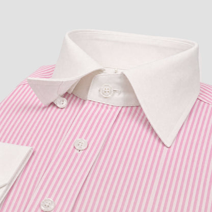 Pink Banker Stripe Shirt