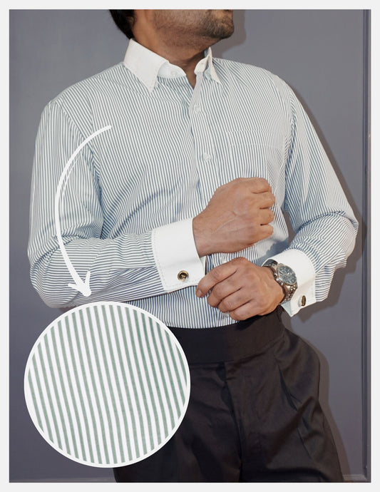 Non Iron Banker Stripes Formal Shirt