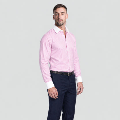 Pink Banker Stripe Shirt