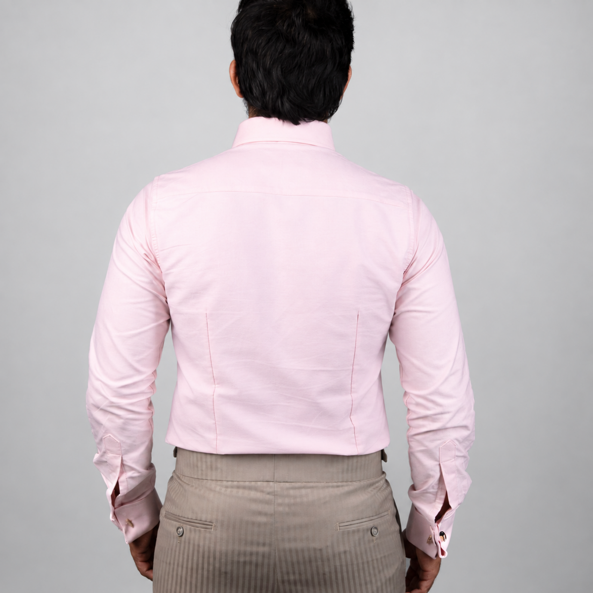 Light Pink Premium Luxury Cotton Oxford Formal Shirt for Men – French Cuffs