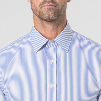 Light Blue Banker Stripe Shirt