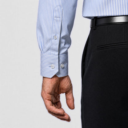 Light Blue Banker Stripe Shirt