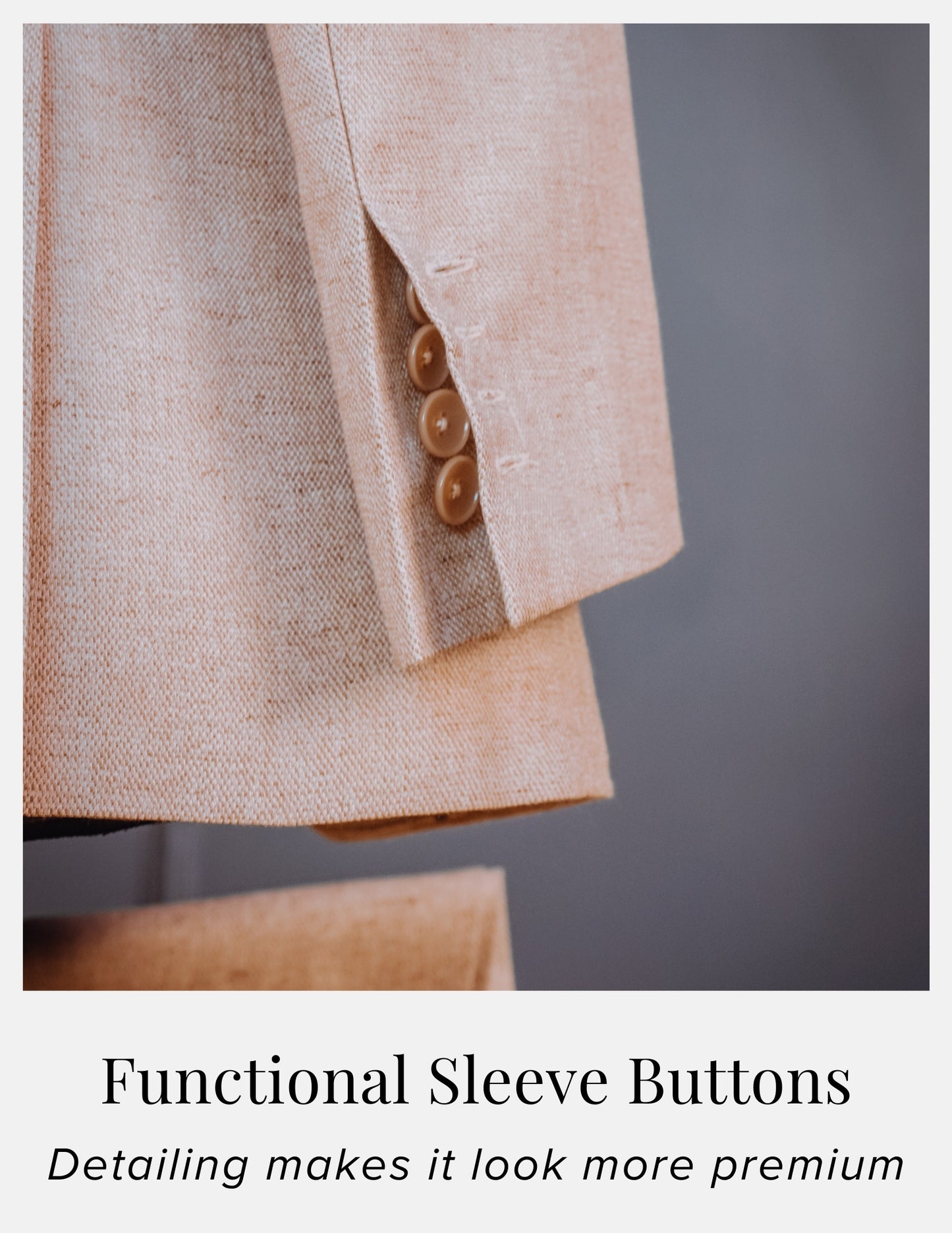 Single Breasted Double Button Suit with Patch Pockets