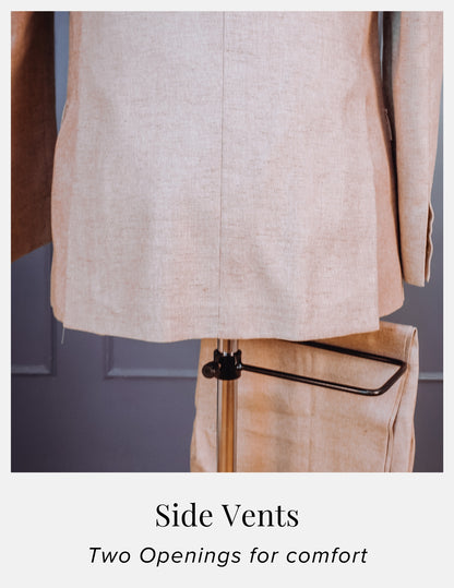 Single Breasted Double Button Suit with Patch Pockets