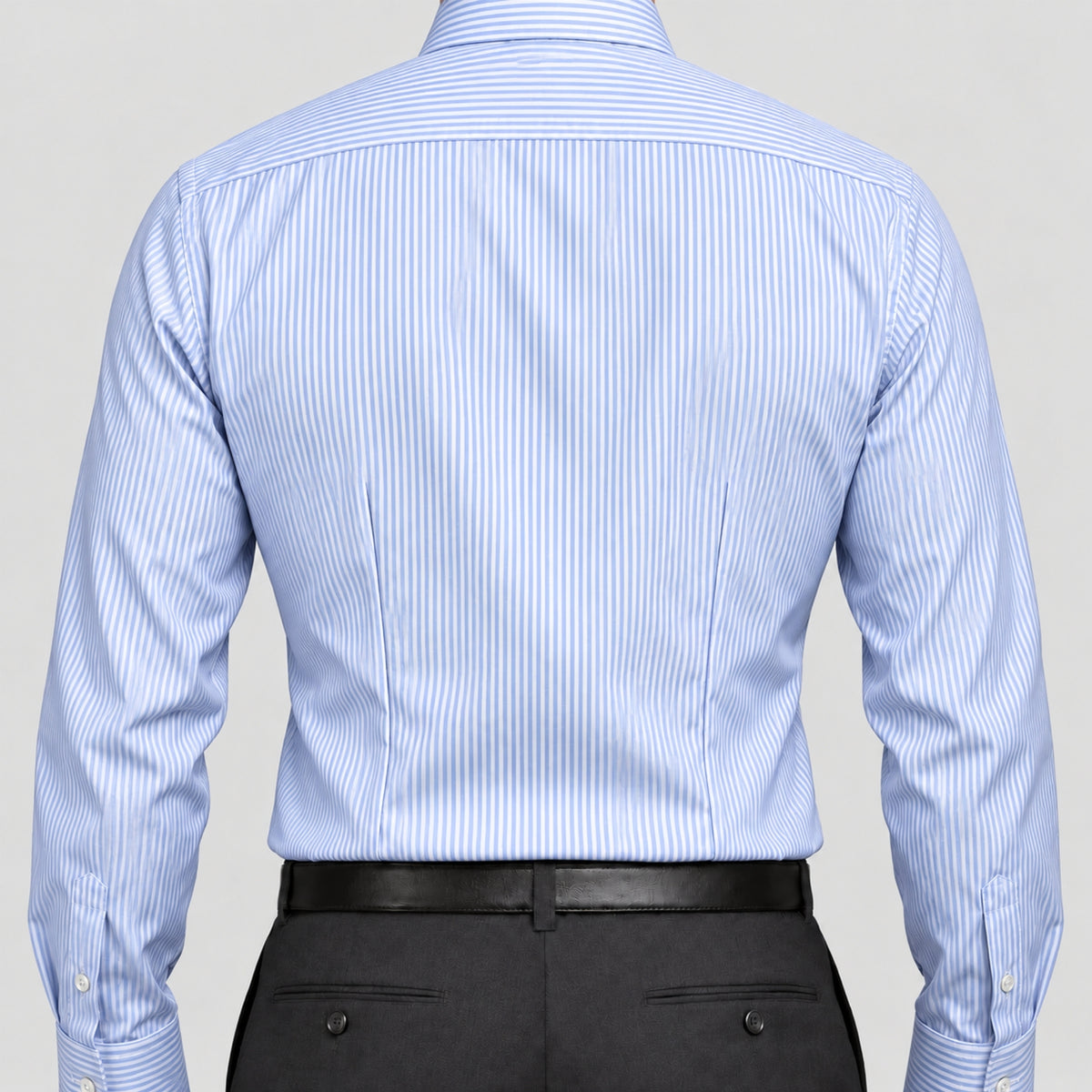 Light Blue Banker Stripe Shirt