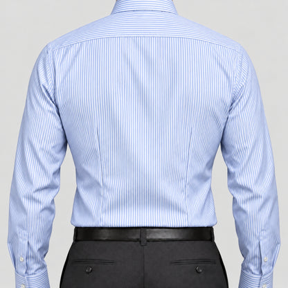 Light Blue Banker Stripe Shirt