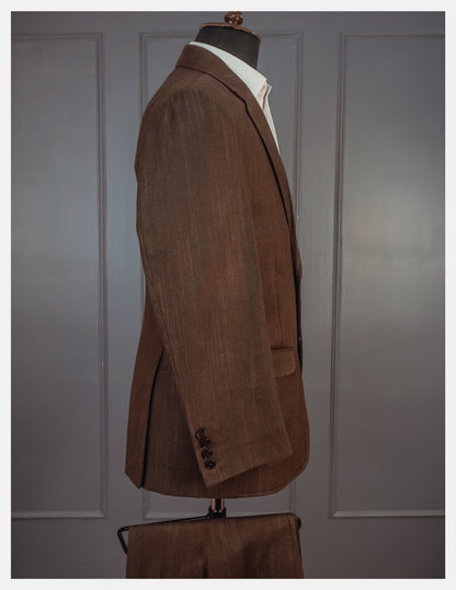 Single Breasted Double Button Khadi Suit