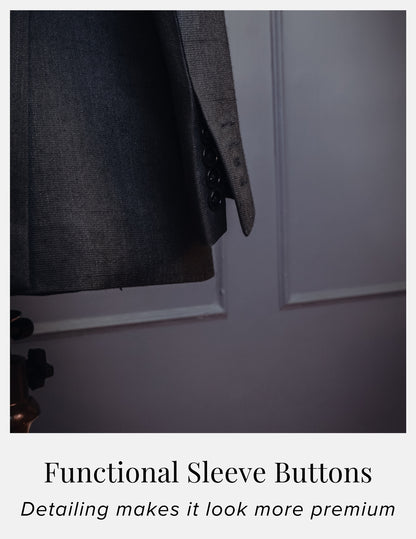 Single Breasted Double Button Suit with Patch Pockets