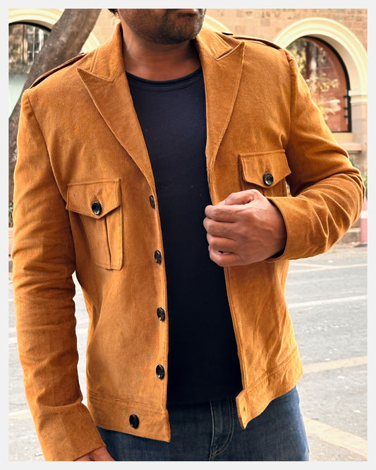 Corduroy Jacket with Lapels