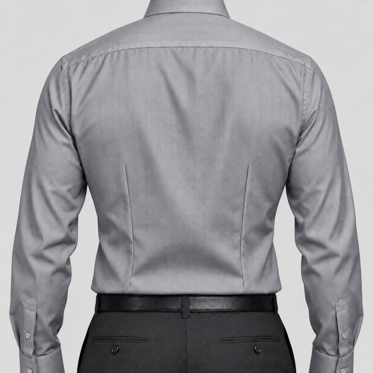 Grey Herringbone Weave Shirt