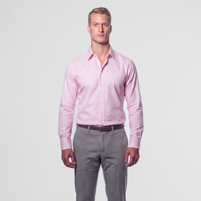 Pink Herringbone Weave Shirt
