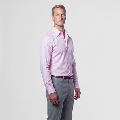 Pink Herringbone Weave Shirt
