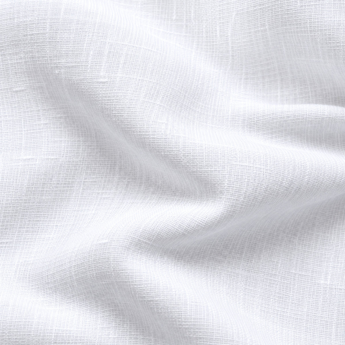 White Linen Shirt for Men – Mandarin Collar & Brown Check Contrast Details