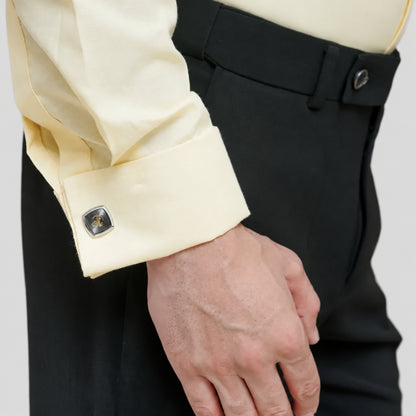 Yellow Oxford Formal Shirt for Men – French Cuffs