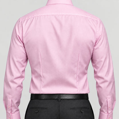 Pink Herringbone Weave Shirt