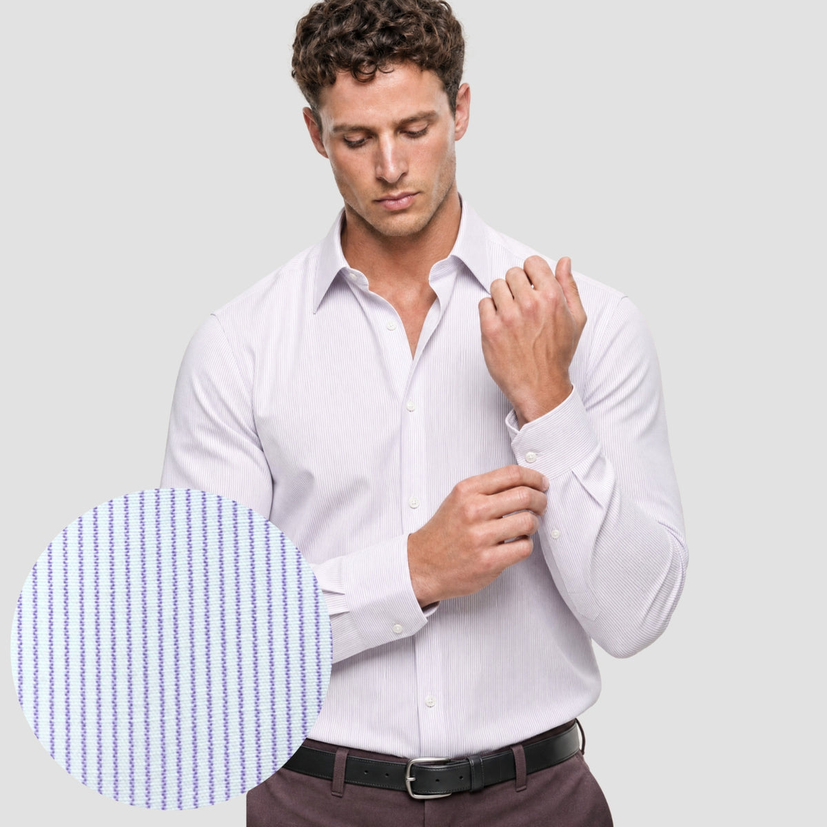 Lavender Pinstripe Shirt