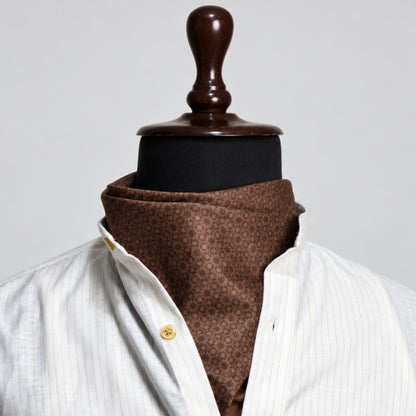 Off-White Pinstripe Linen Shirt for Men – Mandarin Collar & Beige-Gold Details
