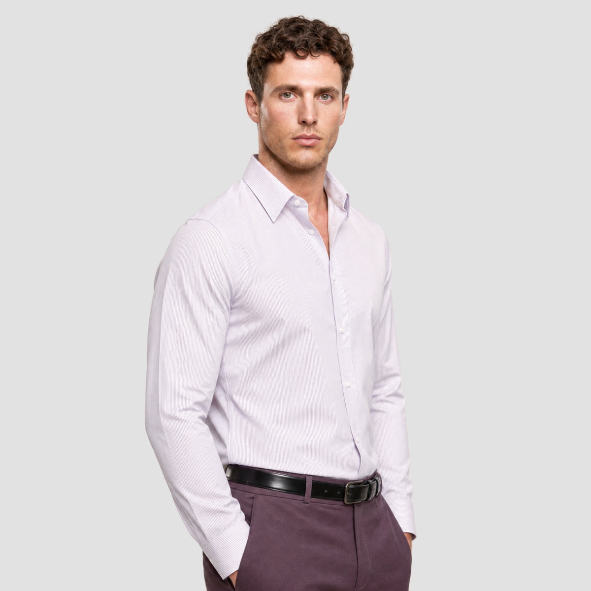 Lavender Pinstripe Shirt