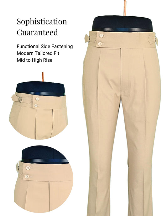 Italian Style Double Button With Side Adjusters