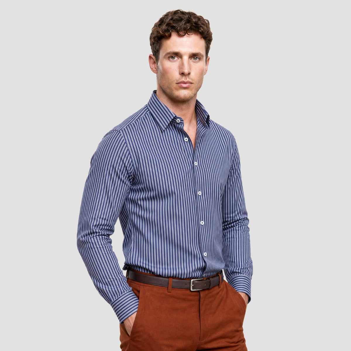 Royal Blue Stripe Shirt