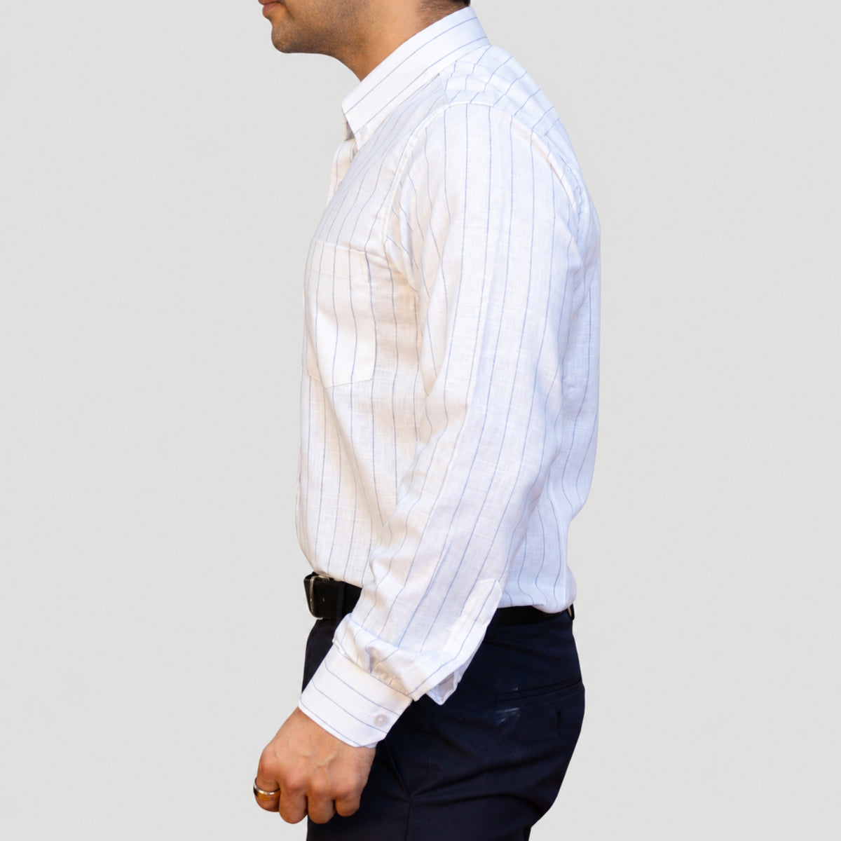 Black Chalk Stripe Shirt