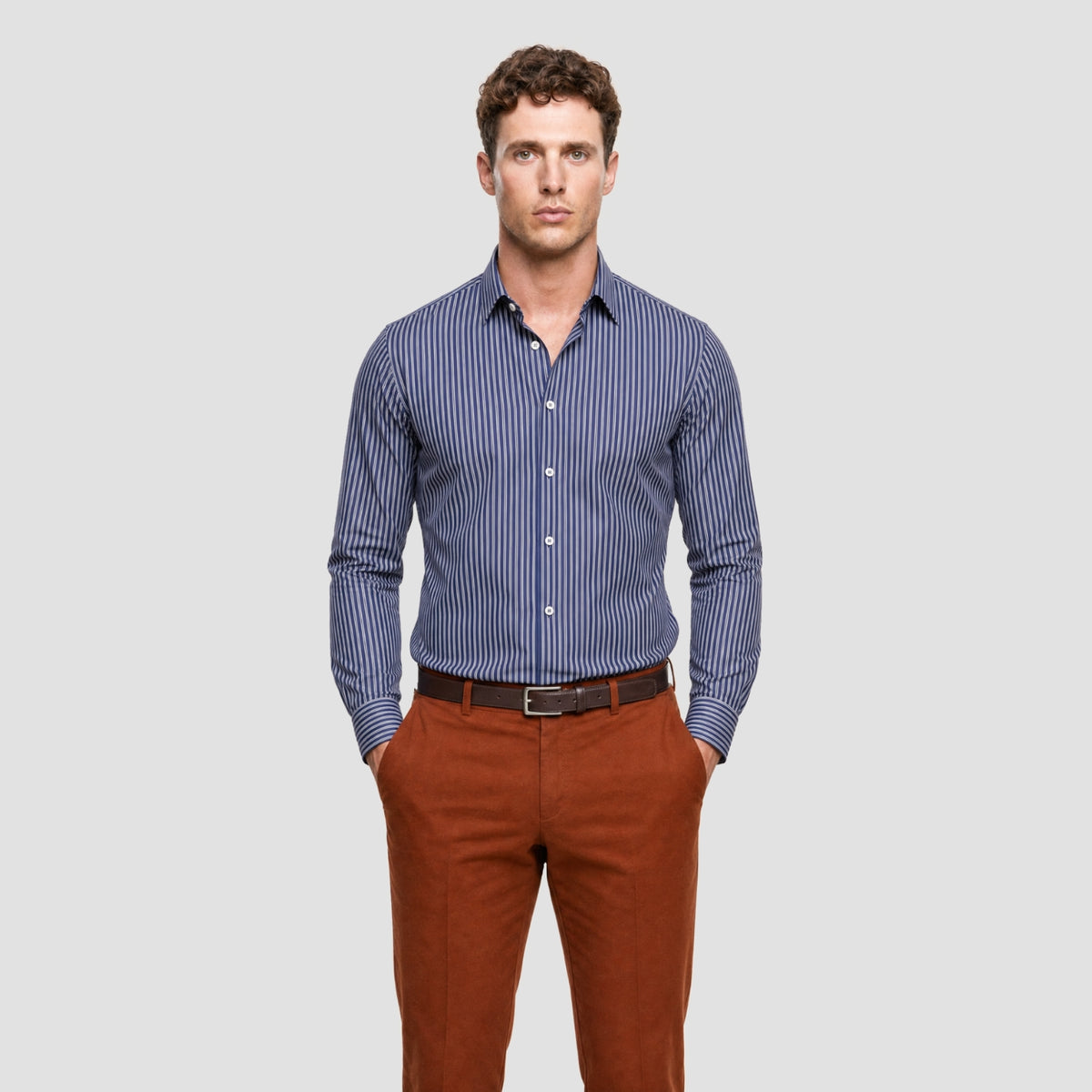 Royal Blue Stripe Shirt