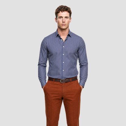Royal Blue Stripe Shirt