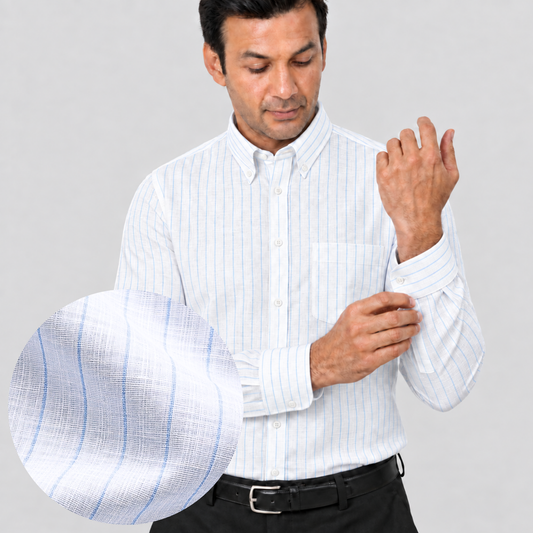 Blue Chalk Stripe Shirt
