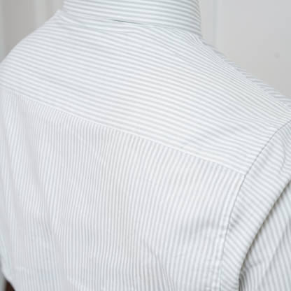 Grey Striped Premium Luxury Giza Cotton - French Cuff