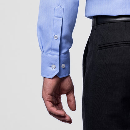 Blue Herringbone Weave Shirt