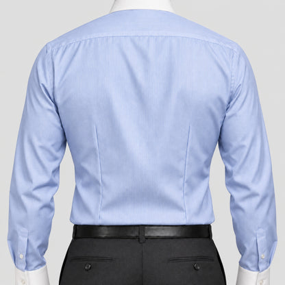 Light Blue Fine Banker Stripe Shirt