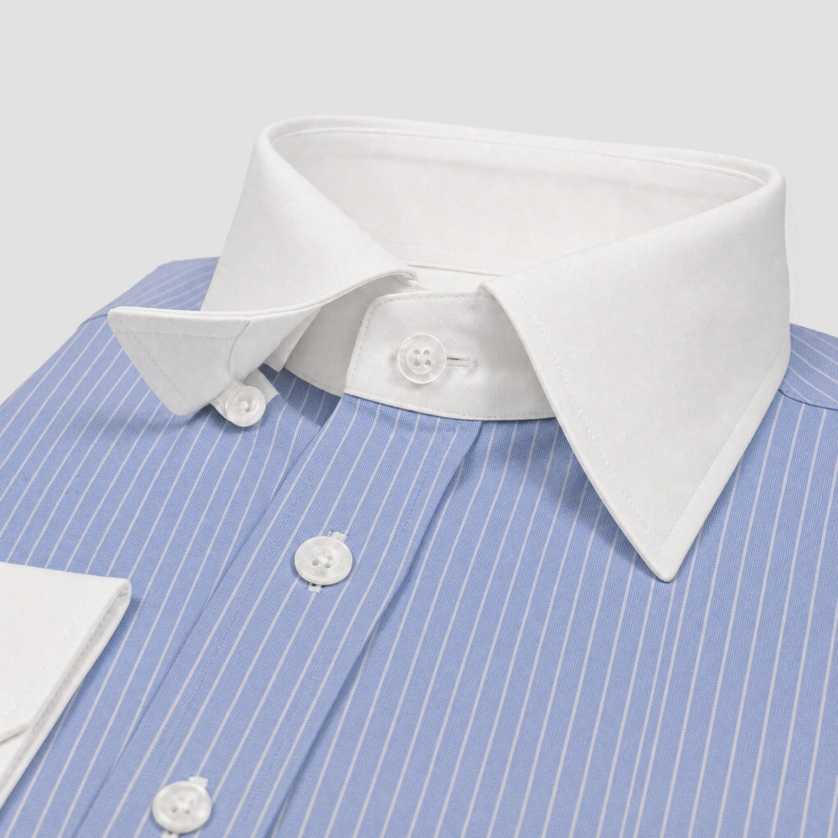 Blue Banker Stripe Shirt
