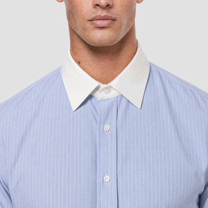 Blue Banker Stripe Shirt