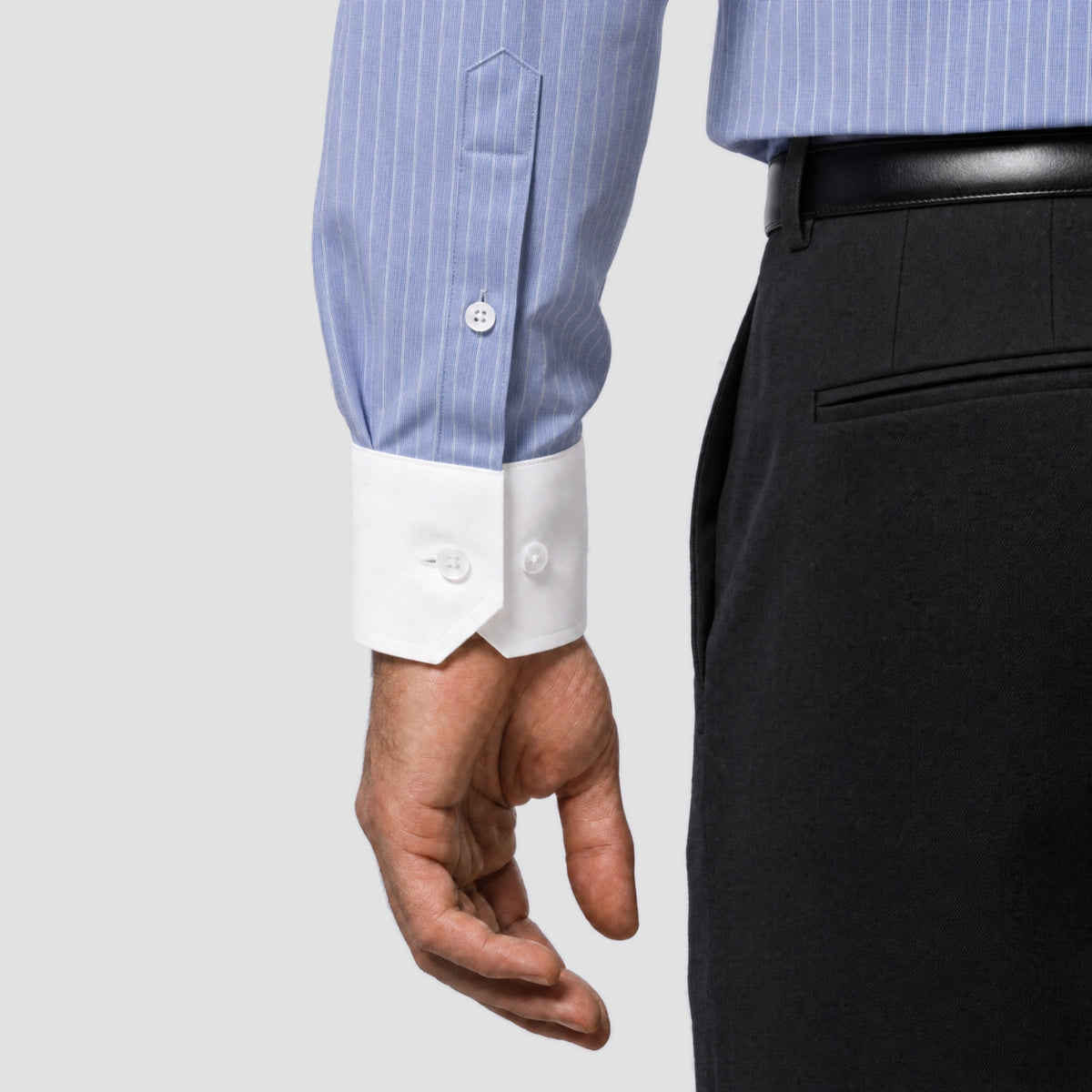 Blue Banker Stripe Shirt