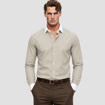Yellow Check Banker Shirt