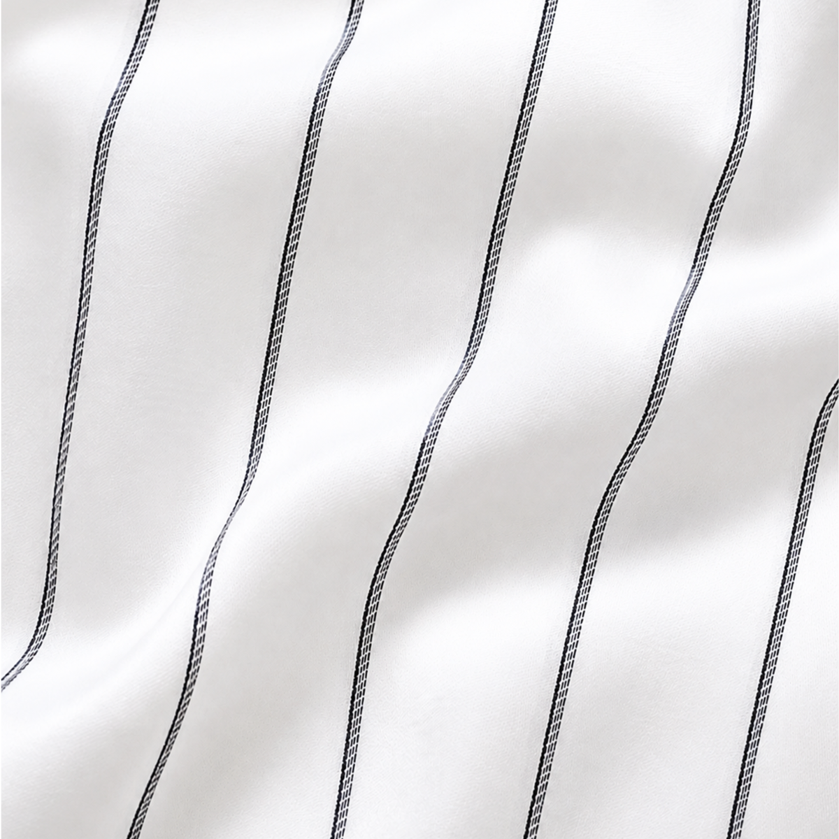 Black-on-White Stripe Egyptian Giza Cotton Formal Shirt for Men – Twill Weave & French Cuffs