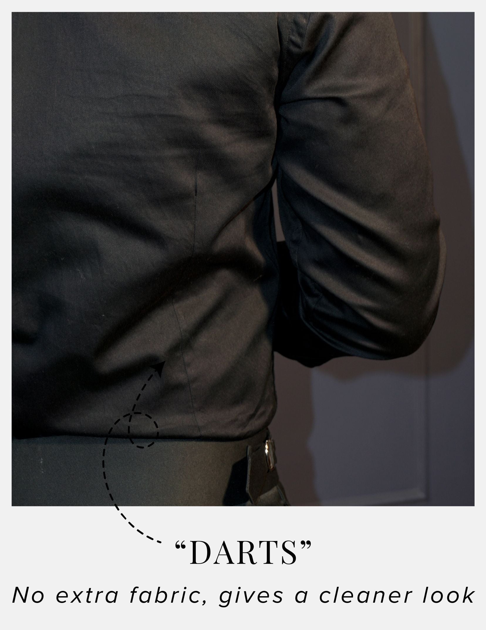 Black Cotton Satin Formal Shirt for Men – French Cuffs | Dignity | Darts at the back to avoid muffin tops