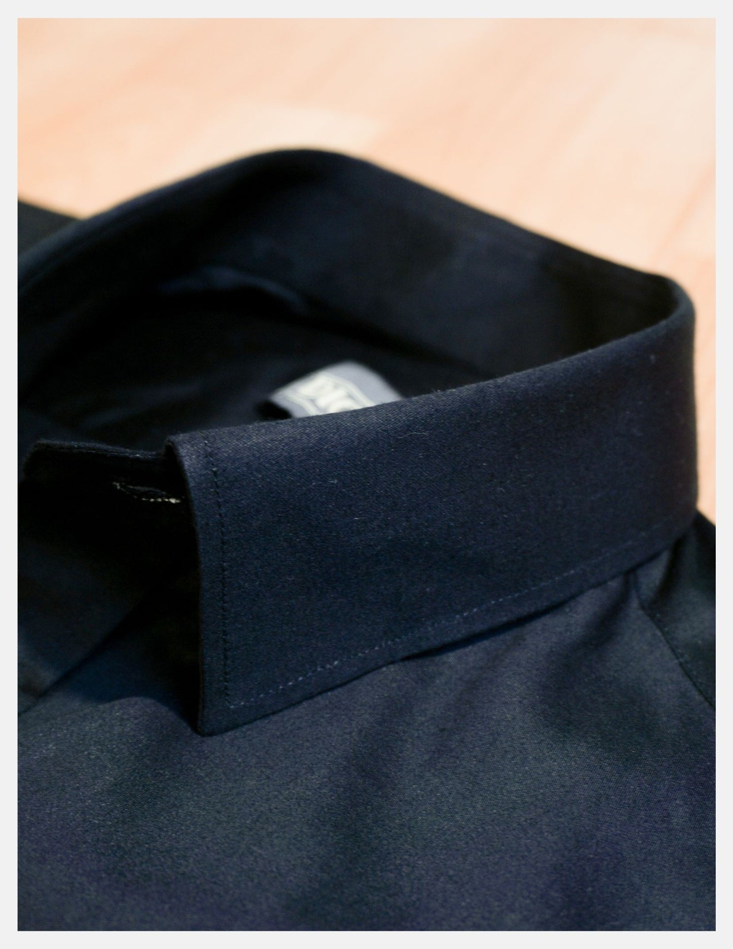 Black Cotton Satin Formal Shirt for Men – French Cuffs | Dignity | Premium fusible lining to avoid bubbles View